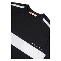 Marni Black Striped Sleeve Dress