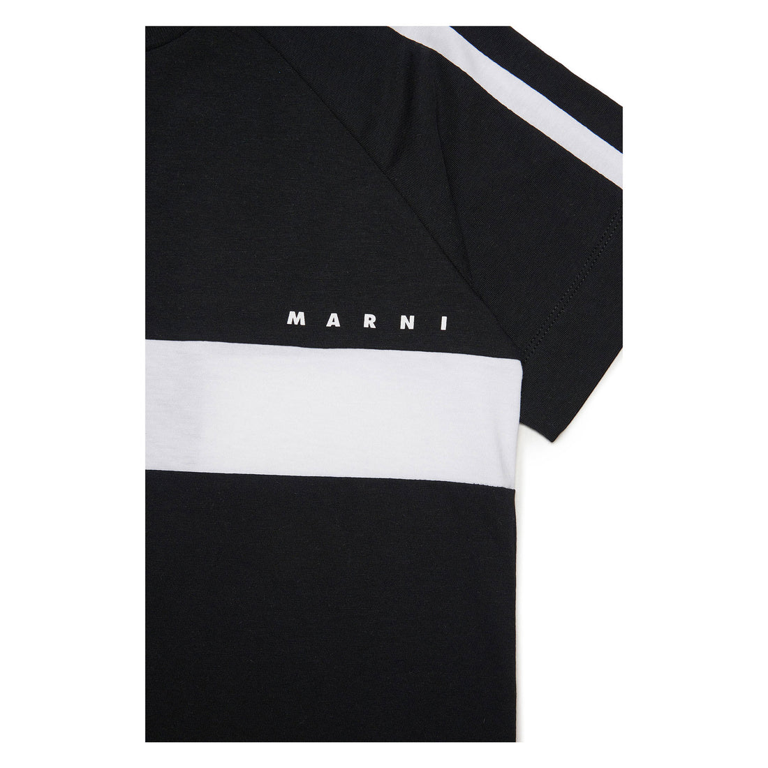 Marni Black Striped Sleeve Dress