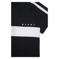 Marni Black Striped Sleeve Dress