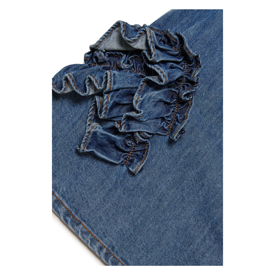 Marni Denim Ruffle Sided Dress