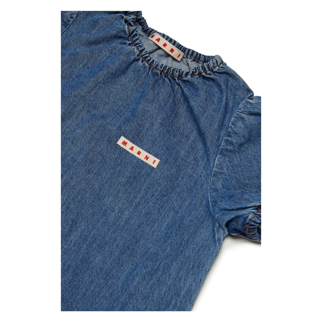 Marni Denim Ruffle Sided Dress