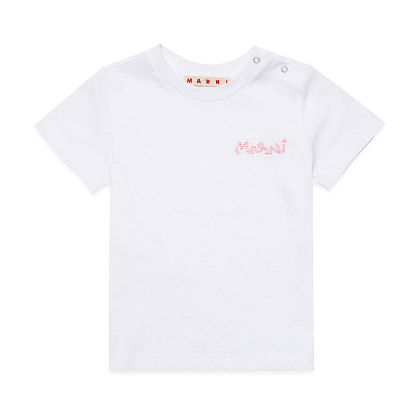 Marni White Logo Baby T-Shirt