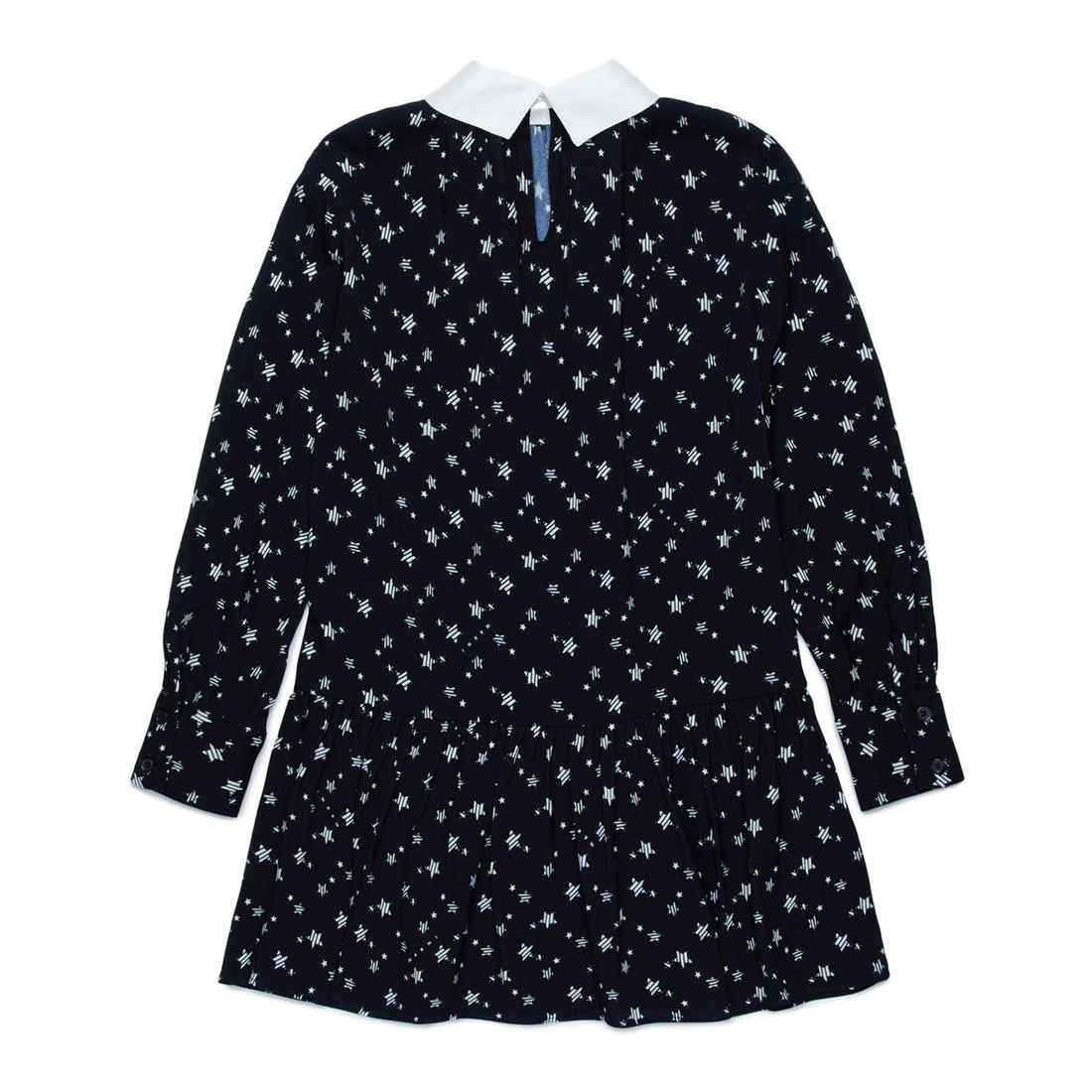 Marni Black Star Collar Print Dress