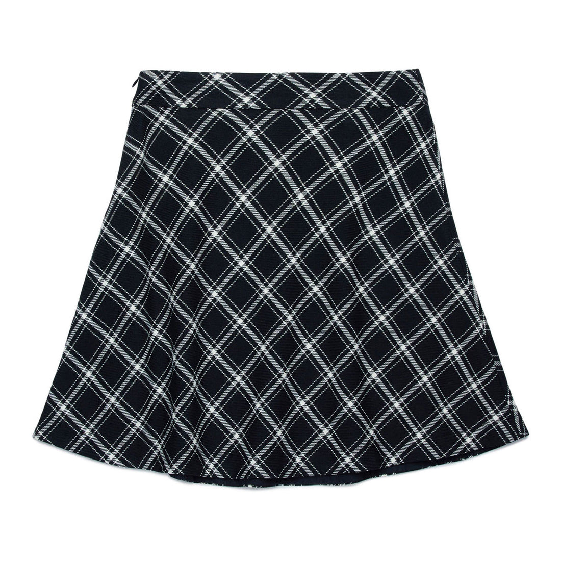 Marni Black Plaid A-line Skirt