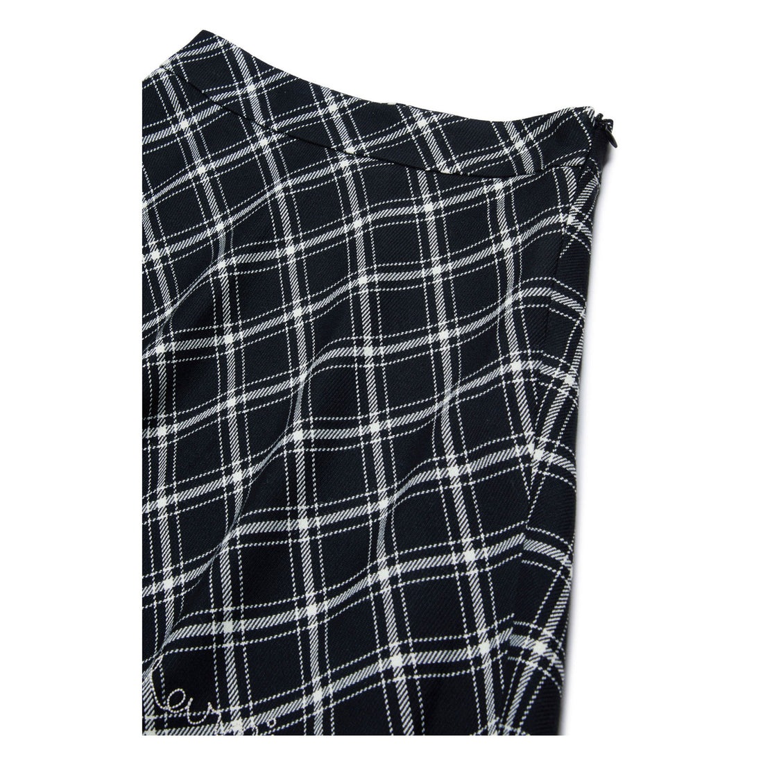 Marni Black Plaid A-line Skirt