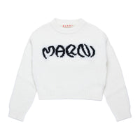 Marni White Logo Knit Sweater