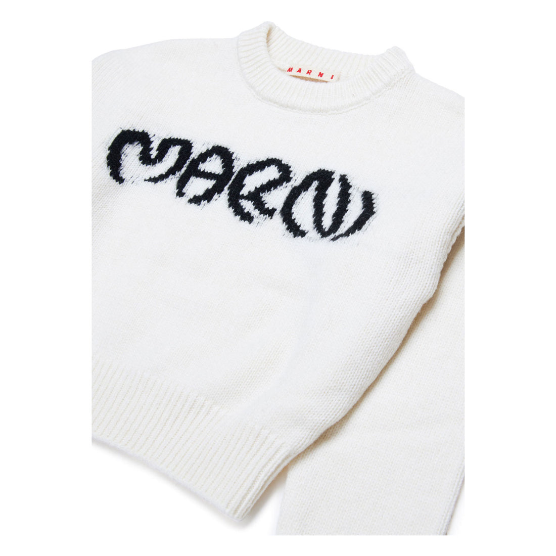 Marni White Logo Knit Sweater