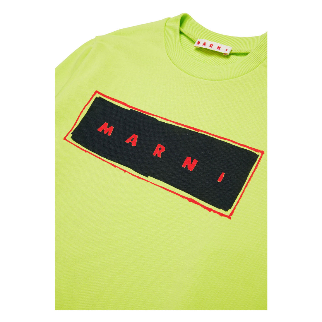 Marni Neon Green Logo Pullover