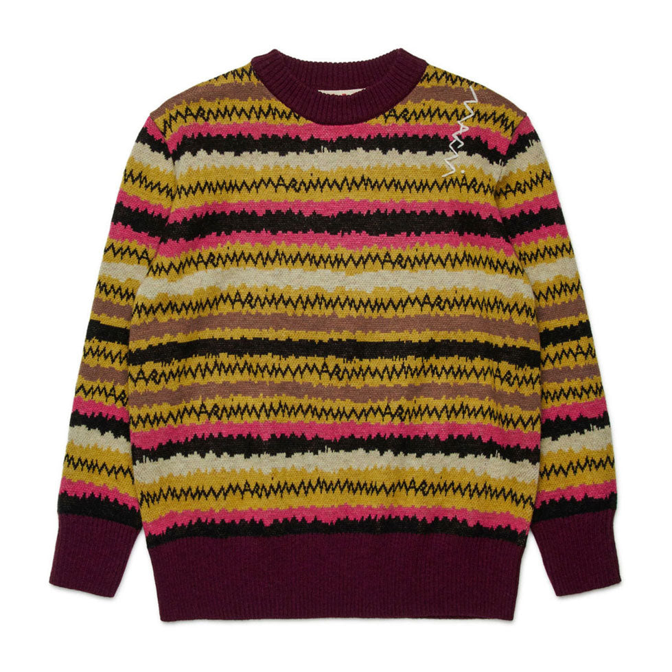 Marni Mustard Striped Pullover