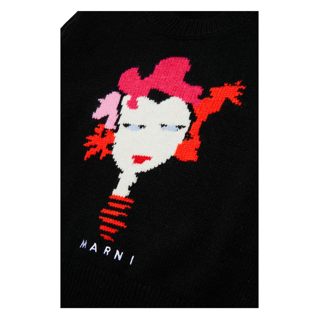Marni Black Doll Face Pullover