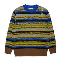Marni Blue Striped Jacquard Pullover