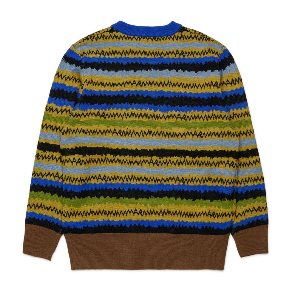 Marni Blue Striped Jacquard Pullover