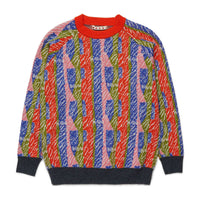 Marni Red Striped Jacquard Pullover