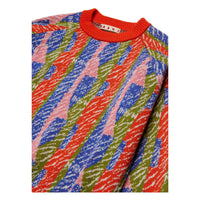 Marni Red Striped Jacquard Pullover