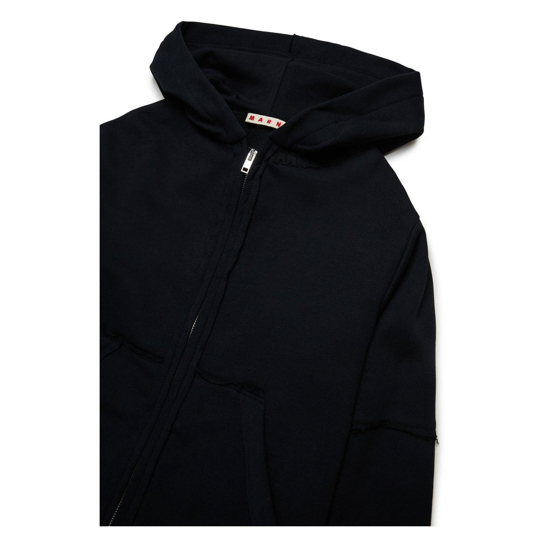 Marni Black Raw Cut Zip Hoodie