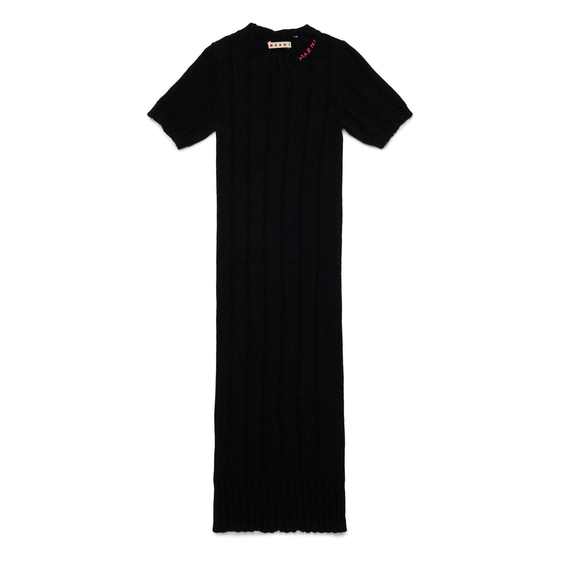 Marni Black Stitched Logo Maxi Dress