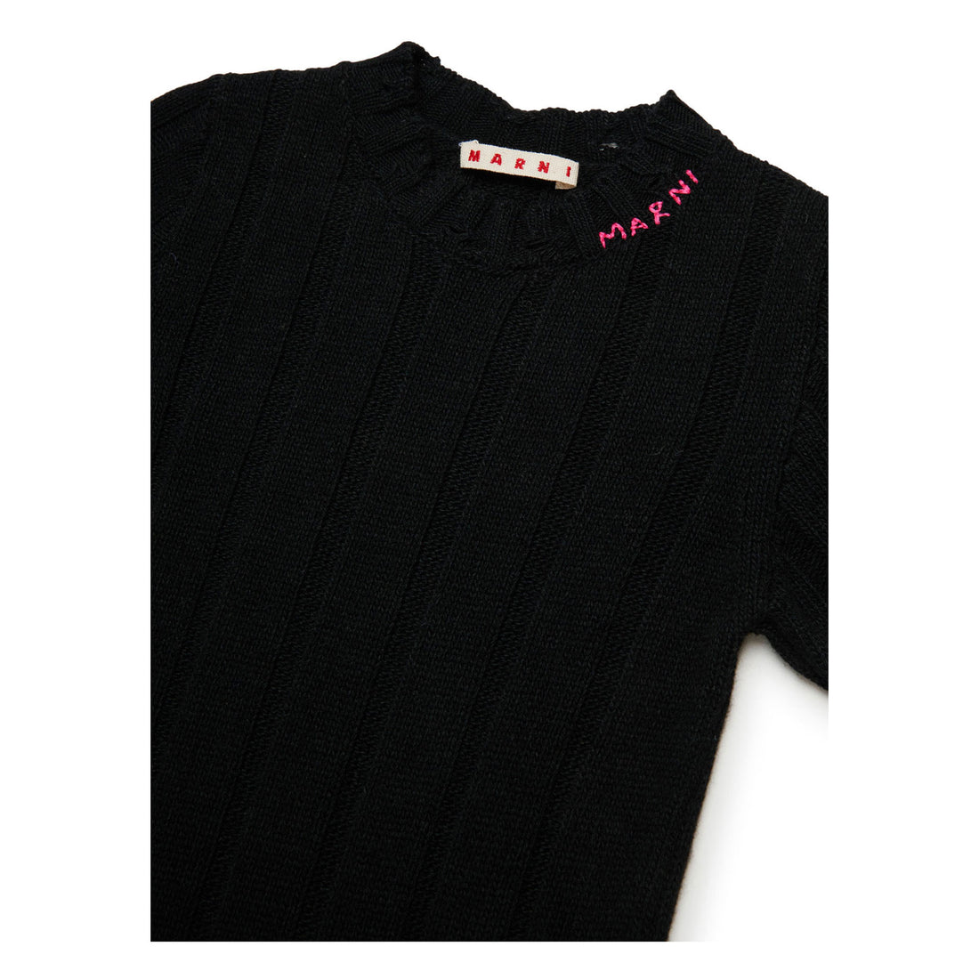 MARNI BLACK デザインスカート　　38 ブラック ウールスカート、刺繍ビーズディテール付き | Marni