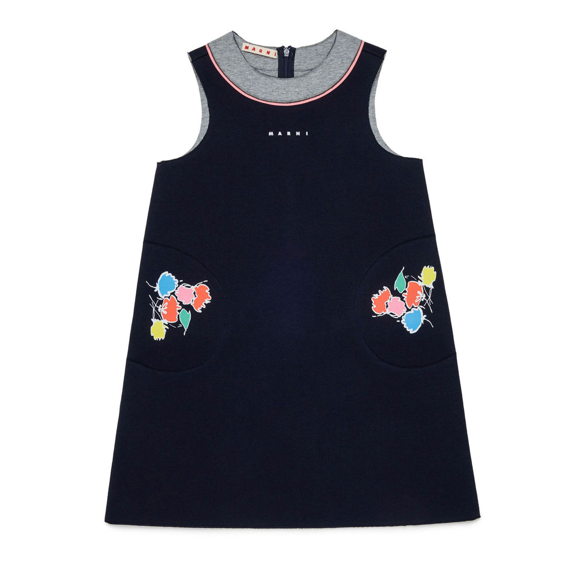 Marni Dark Sea Blue Printed Dress