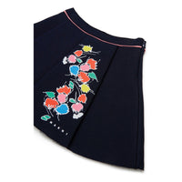 Marni Dark Sea Blue Floral Design Skirt