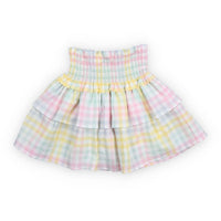 The New Society  Mallow Check Skirt