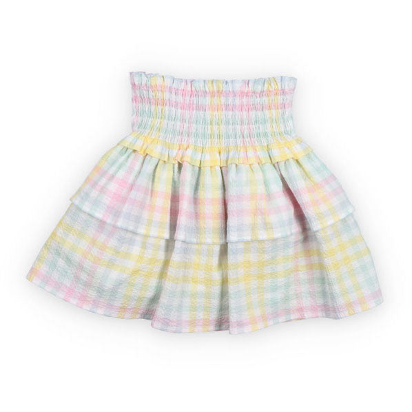 The New Society  Mallow Check Skirt