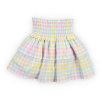 The New Society  Mallow Check Skirt