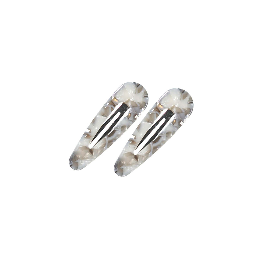 Knot Hairbands Taupe Marbleized Clip Set