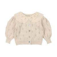 The New Society Macadamia Marina Baby Cardigan