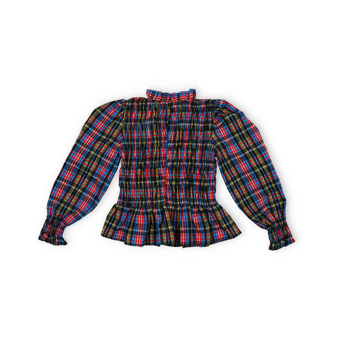 The New Society Ruby Dusk Tartan Mars Blouse