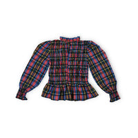 The New Society Ruby Dusk Tartan Mars Blouse