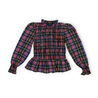 The New Society Ruby Dusk Tartan Mars Blouse