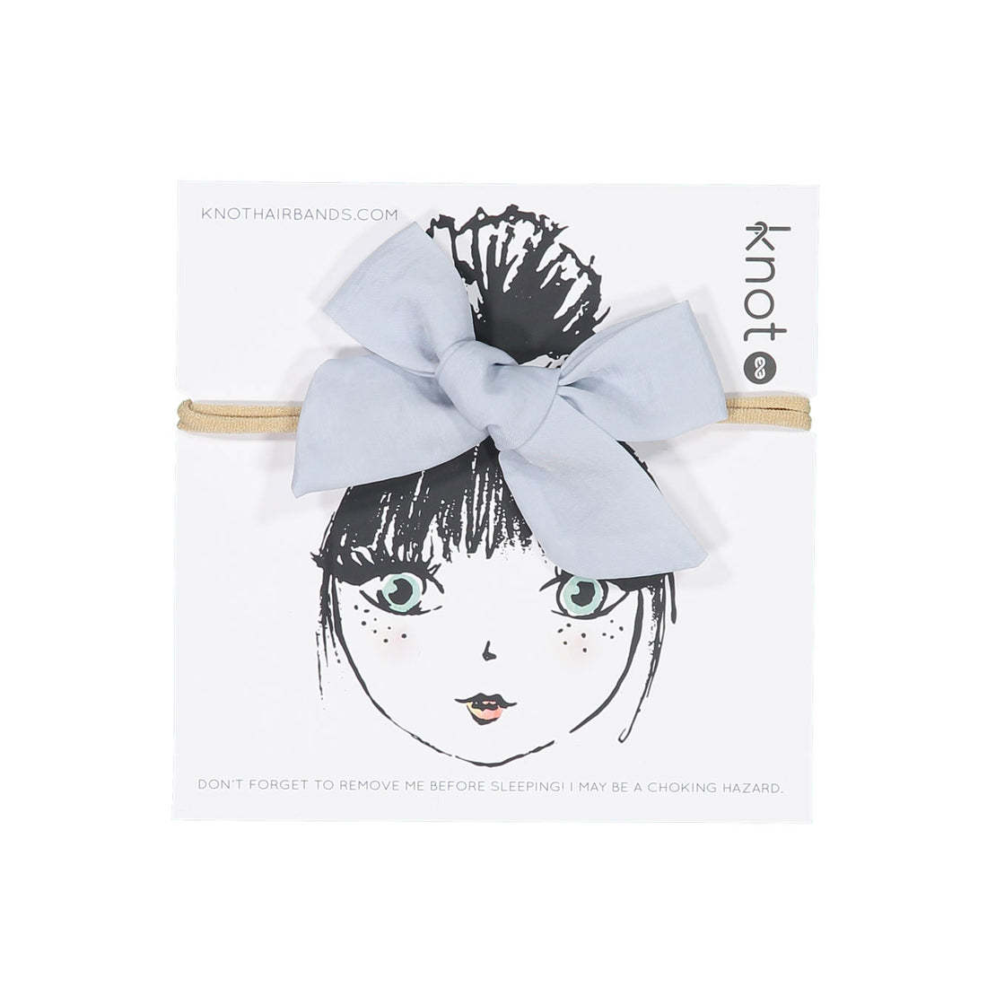 Knot Hairbands  Blue Matte Luxe Bow Band
