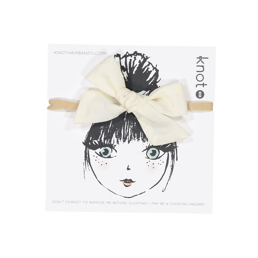 Knot Hairbands  Cream Matte Luxe Bow Band