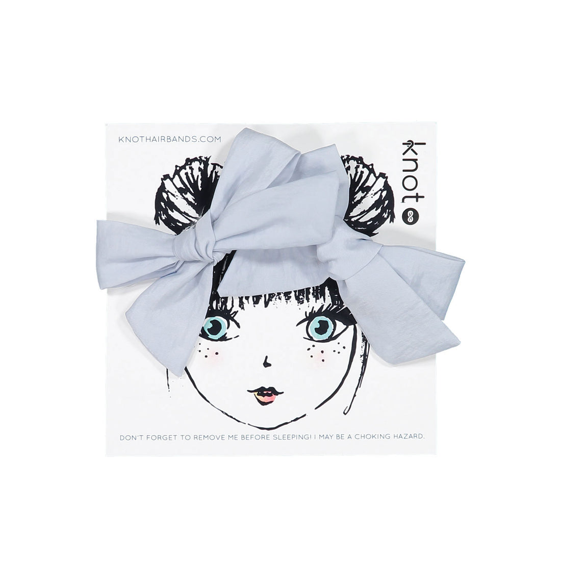 Knot Hairbands  Blue Matte Luxe Mini Clips