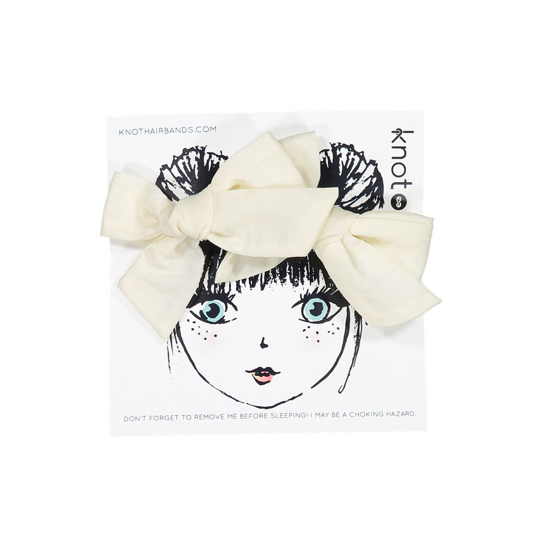 Knot Hairbands  Cream Matte Luxe Mini Clips