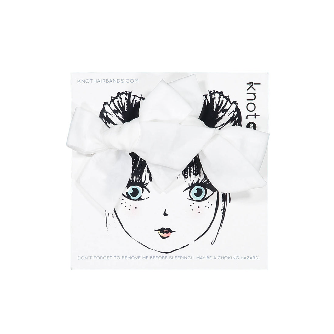 Knot Hairbands  White Matte Luxe Mini Clips