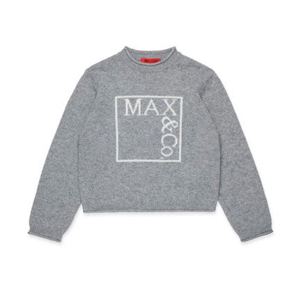 Max and Co Grey Maglia Logo Sweater