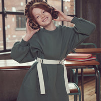 Max and Co Spruce Green Maxi Sweater Dress With Belt