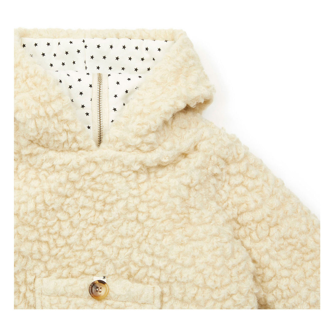 Bonton Ecru Camion Baby Jacket