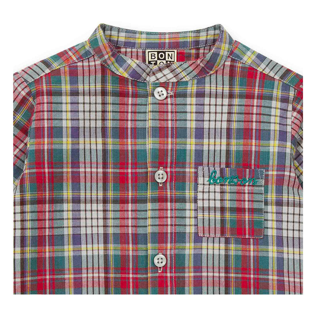 Bonton Green Plaid Baby Tunic
