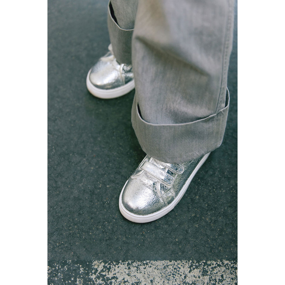 Bonton Argent Basil Baskets Sneaker