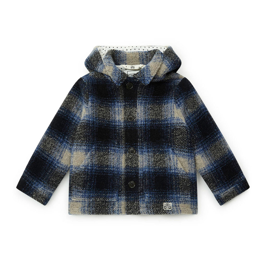 Bonton Cream Plaid Backson Jacket
