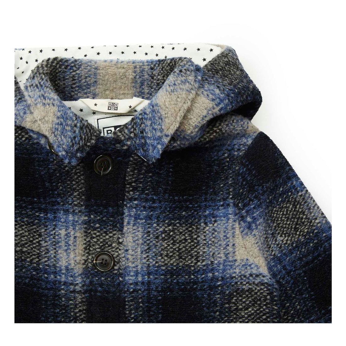 Bonton Cream Plaid Backson Jacket