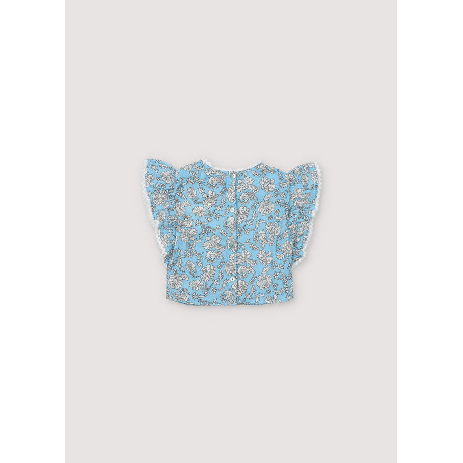 The New Society Peony Powder Blue Print Baby Blouse