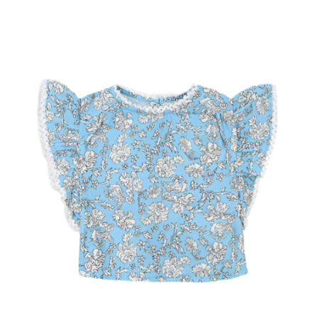 The New Society Peony Powder Blue Print Baby Blouse