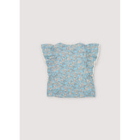 The New Society Peony Powder Blue Print Melina Blouse