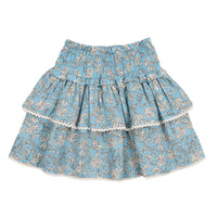 The New Society Peony Powder Blue Print Melina Skirt