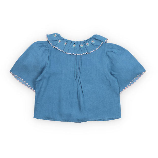 The New Society  Light Blue Chambre Menta Blouse
