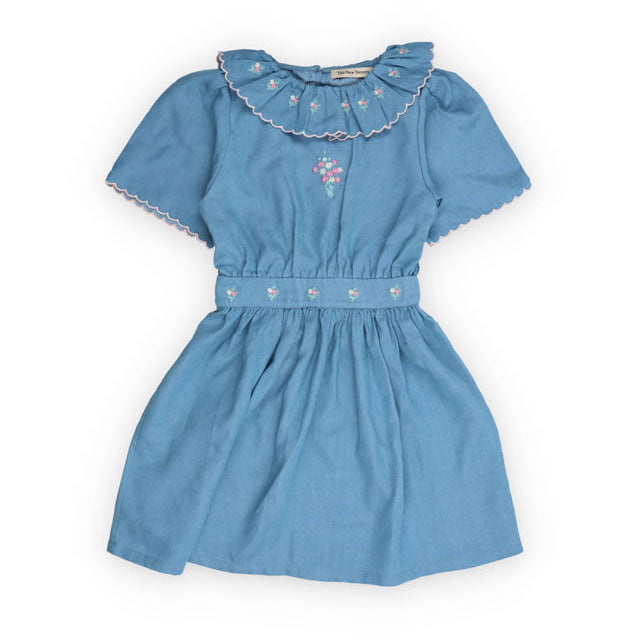The New Society  Light Blue Chambre Menta Dress