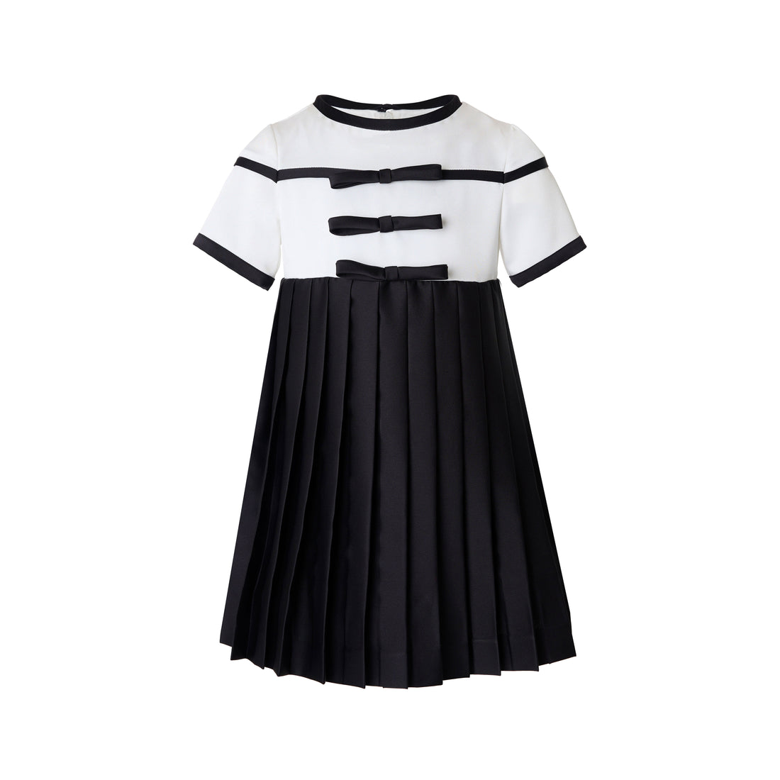 Mimisol Black  Satin Crepe Pleated Dress